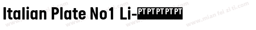 Italian Plate No1 Li字体转换